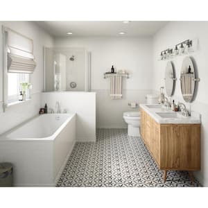 2-Handle Banbury 1-Spray Tub and Shower Faucet (Valve Included) with 4 in. Centerset Bath Faucet in Spot Resist Nickel