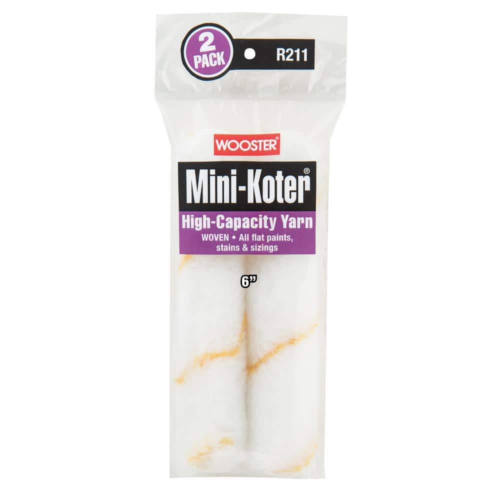 Wooster 6 in. Mini-Koter High-Capacity Yarn Roller (2-Pack)