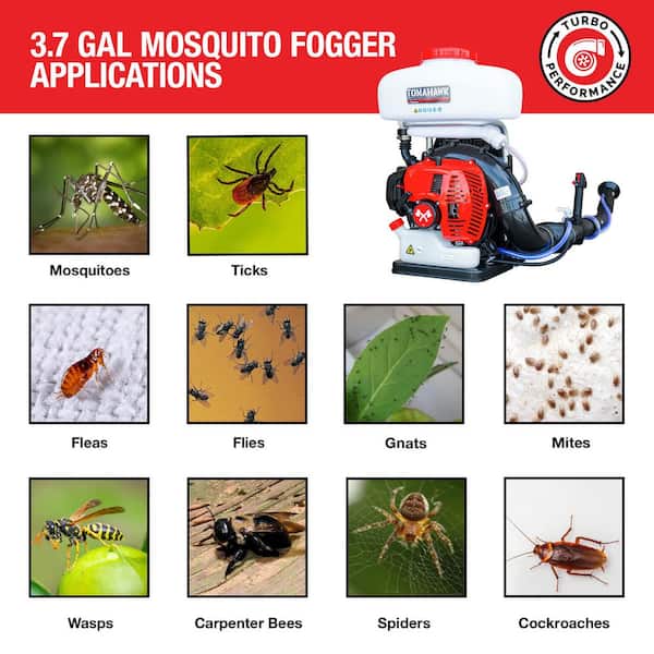 Tomahawk 3.7 Gal Cordless Turbo Mosquito Fogger Sprayer Leaf Blower with ULV Nozzle for Pest Control