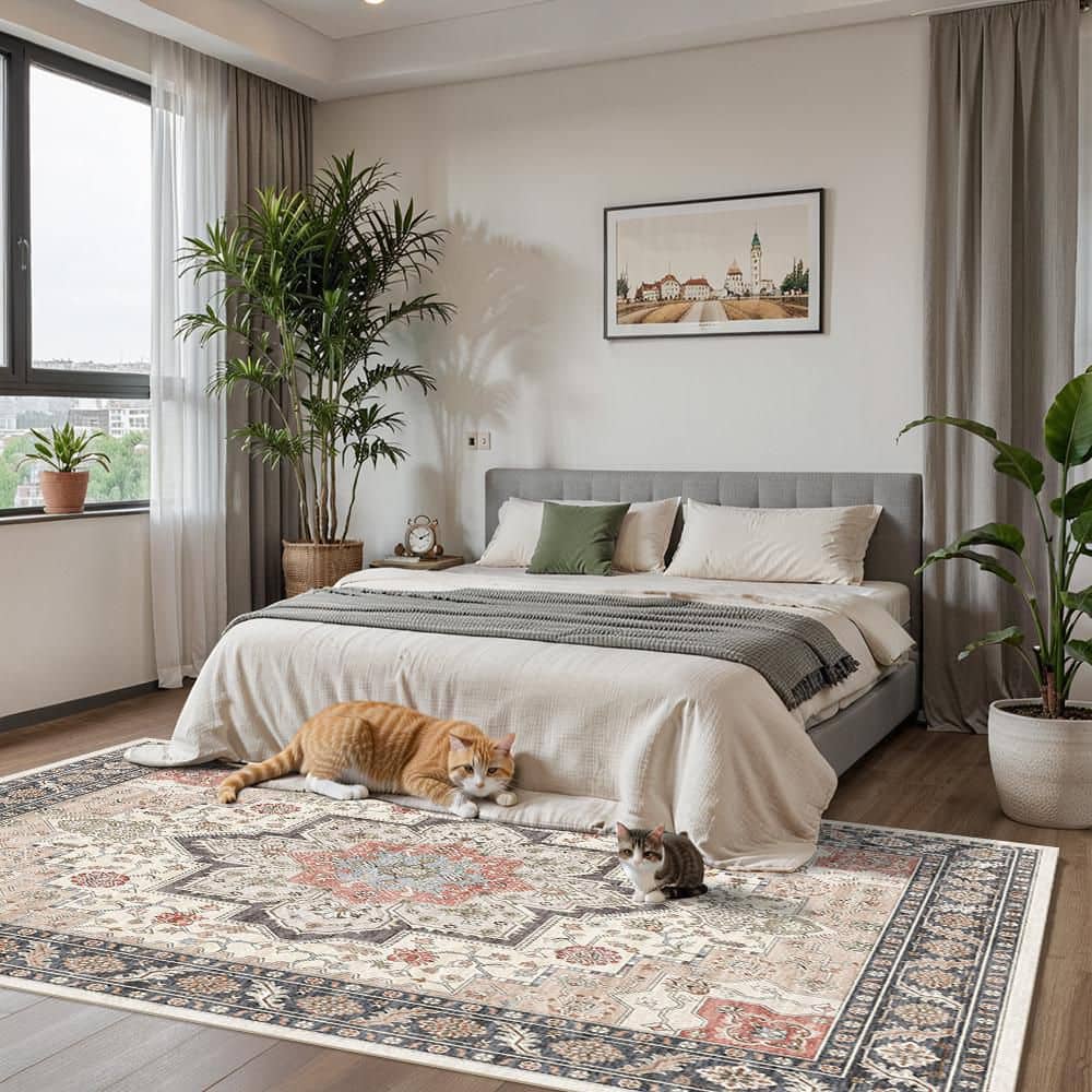 5 ft. x7 ft. Indoor Machine Washable Rug Soft Brown price history on PriceWatchPro