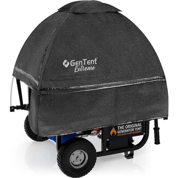 Open Frame Generator Running Cover (Original Size, Extreme Edition, Black) with Universal Steel Clamp Kit