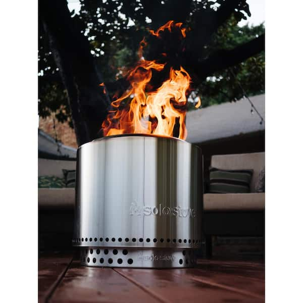 Solo Stove Mesa 5.1 in. x 6.8 in. Outdoor Stainless Steel Wood or Pellet  Burning Fire Pit SSMESA-SS - The Home Depot