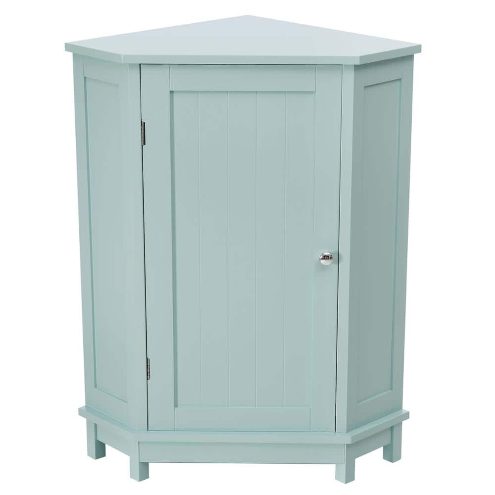 18 in. W x 18 in. D x 31 in. H Green MDF Freestanding Linen Cabinet, Corner