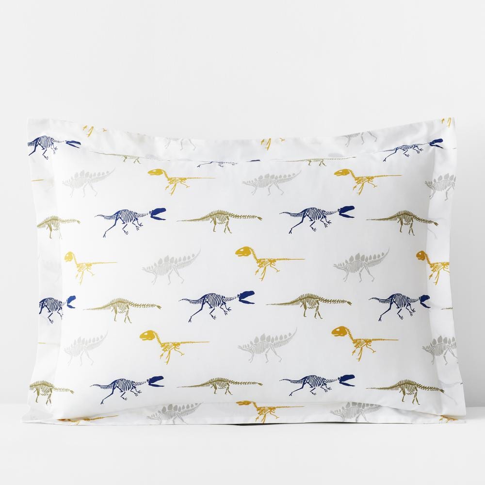 Photos - Bed Linen Company Kids Dinosaur Fossils Multicolored Organic Cotton Percale Standard