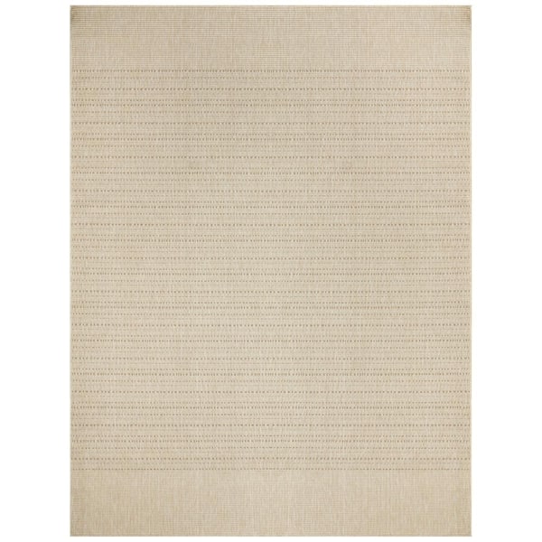 Tulum Cream 10 ft. x 14 ft. All-Over Design Contemporary Area Rug