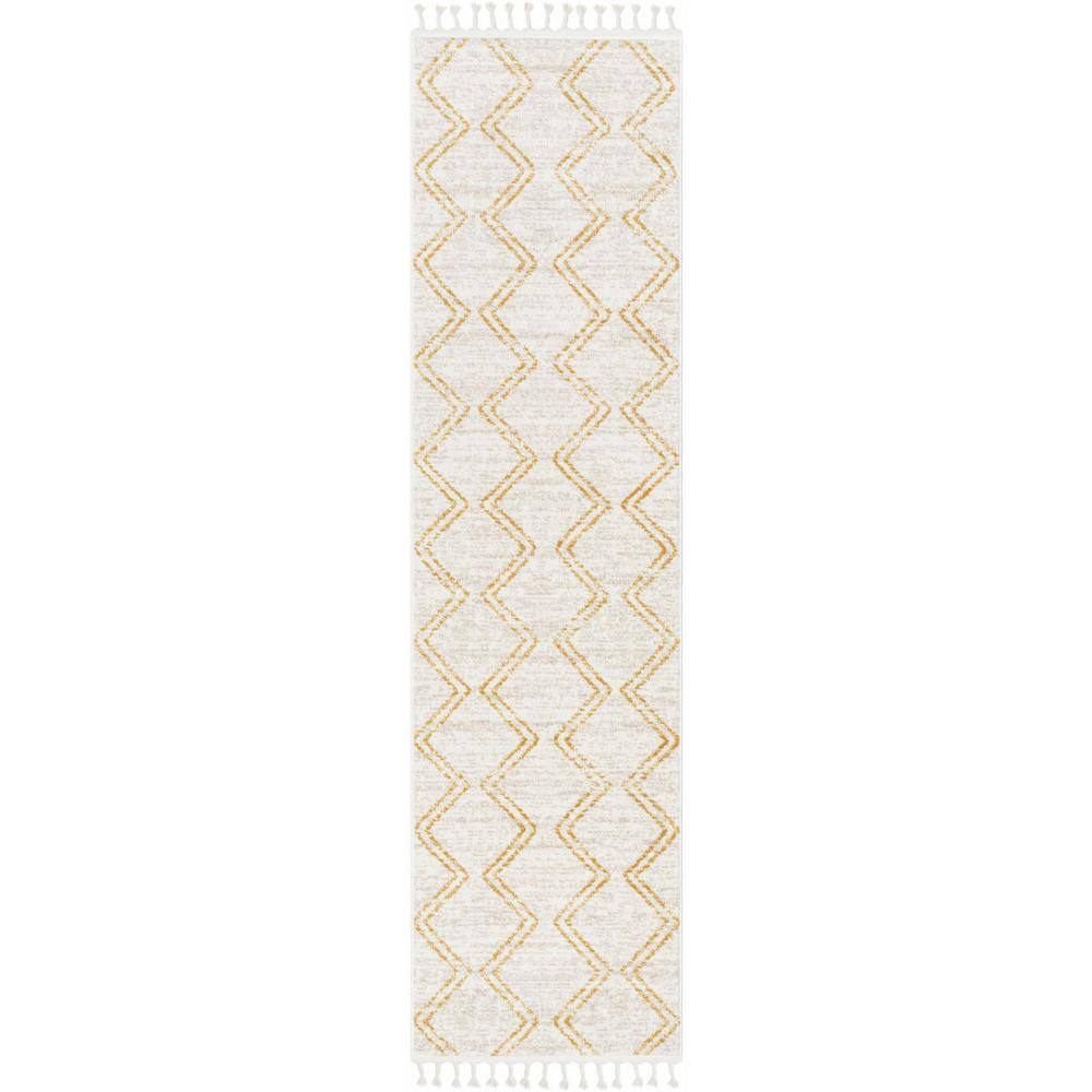 Kennedy Reeve Modern Chevron Kids Yellow Ivory 2 ft. 7 in. x 9 ft. 10 in. Runner Area Rug price history on PriceWatchPro