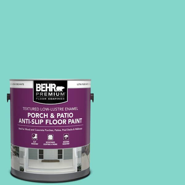 BEHR PREMIUM 1 gal. #HDC-MD-09 Island Oasis Textured Low-Lustre Enamel Interior/Exterior Porch and Patio Anti-Slip Floor Paint