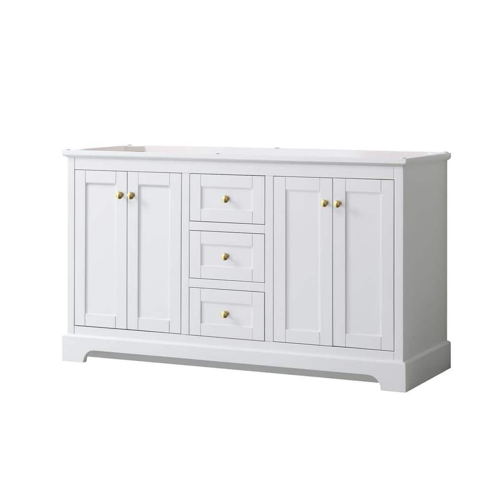 Avery 59.25 in. W x 21.75 in. D x 34.25 in. H Bath Vanity Cabinet without Top in White price history on PriceWatchPro
