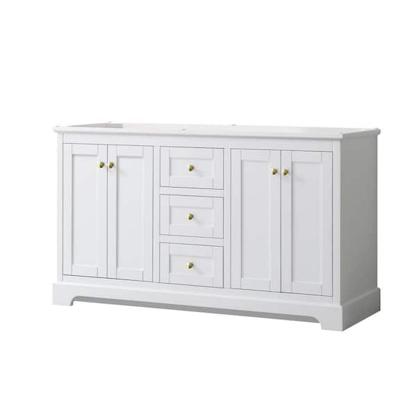 Avery 59.25 in. W x 21.75 in. D x 34.25 in. H Bath Vanity Cabinet without Top in White