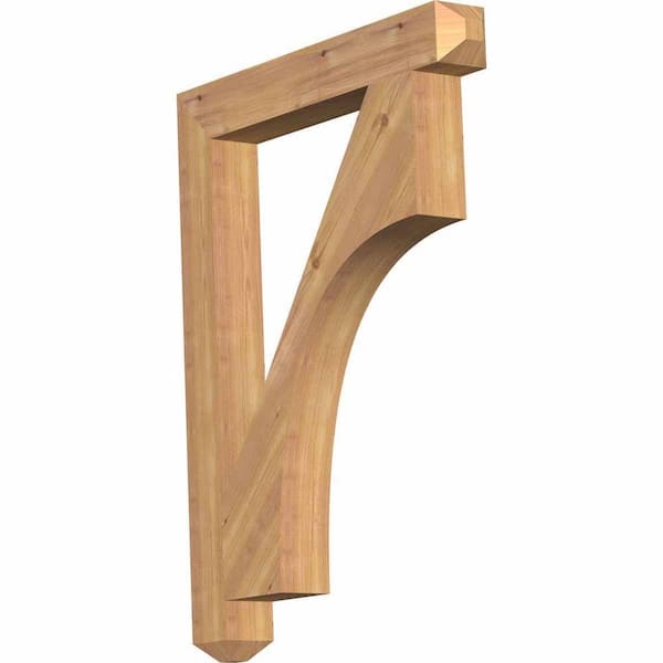 Ekena Millwork 3.5 in. x 36 in. x 28 in. Western Red Cedar Westlake Craftsman Smooth Bracket