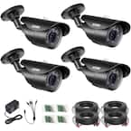 1080p Wired Outdoor Bullet Home Security Camera Compatible with TVI DVR (4-Cameras)
