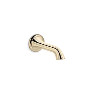 Artifacts Wall-Mount Bath Spout With Flare Design, Vibrant French Gold