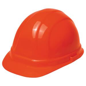 Omega II 6 Point Suspension Nylon Mega Ratchet Cap Hard Hat in Hi Viz Orange