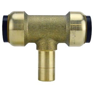 3/4 in. Brass Push-To-Connect x 3/4 in. Brass Push-To-Connect x 3/4 in. CTS Street Outlet Tee