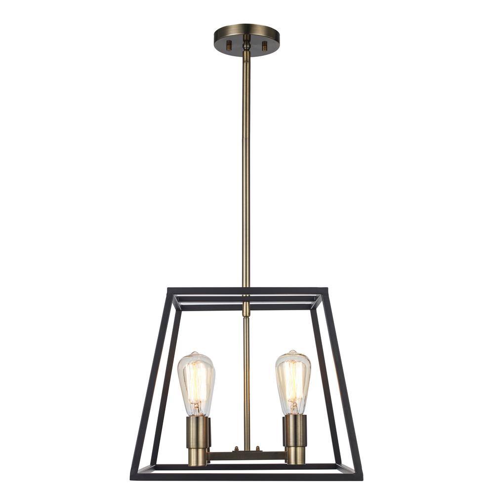 Adams 15'' Rubbed Oil Bronze Glass LED Pendant Light