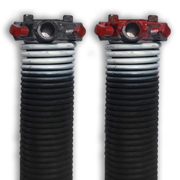 DURA-LIFT 0.218 in. Wire x 2 in. D x 28 in. L Torsion Springs in White Left and Right Wound Pair for Sectional Garage Doors