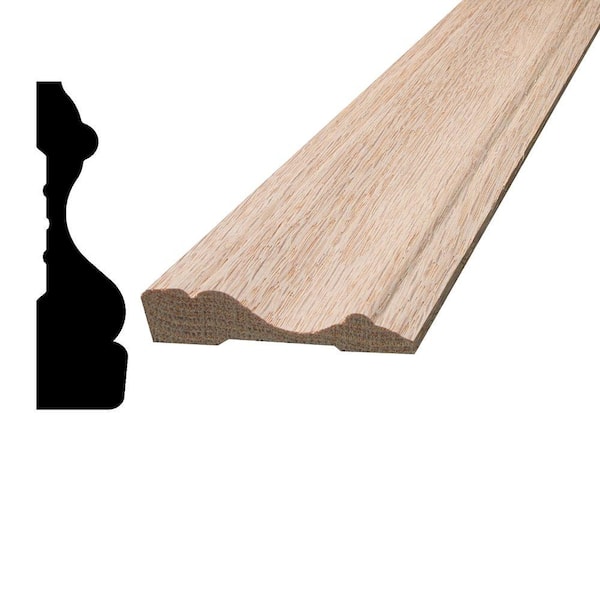 Alexandria Moulding 5/8 in. x 2-1/2 in. x 96 in. Oak Wood Casing Moulding