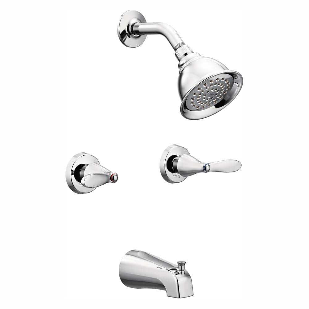 Project Source Chrome 2-handle Bathtub and Shower Faucet with Valve 