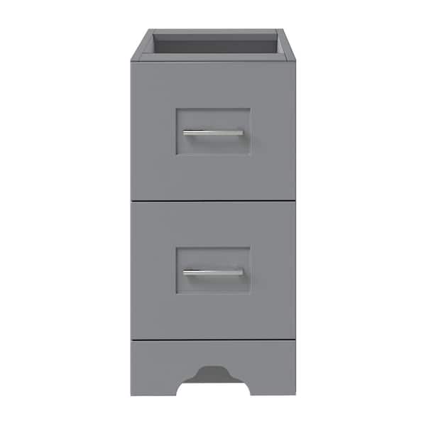 Home Decorators Collection Hawthorne Assembled 12 in. W x 24-1/2 in. H x 21-3/4 in. D Bath Mini Auxiliary Cabinet in Twilight Gray
