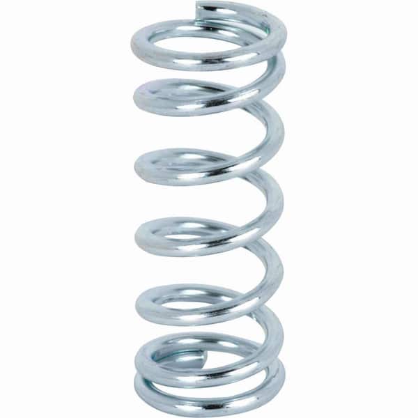 Prime-Line Compression Spring, Spring Steel Construction, Nickel-Plated Finish, .072 GA x 9/16 in. x 1-3/8 in., (2-Pack)