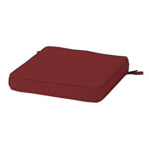 Modern Acrylic Outdoor Seat Cushion 20 x 20, Classic Red