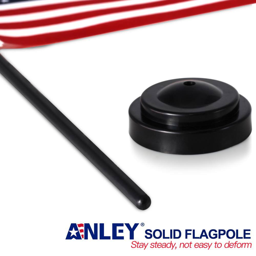 Patriotic Mini American Flag with Black Pole and Base
