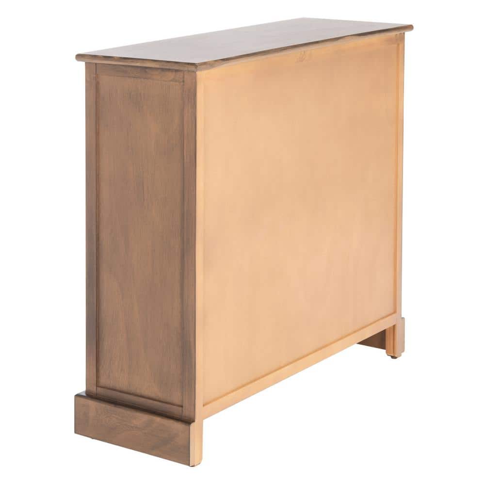 Peyton Modern Brown Wood & Metal Storage Console Table - 36"