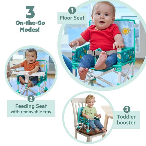 Bright Starts Stitch Pop 'N Sit Portable Booster Seat
