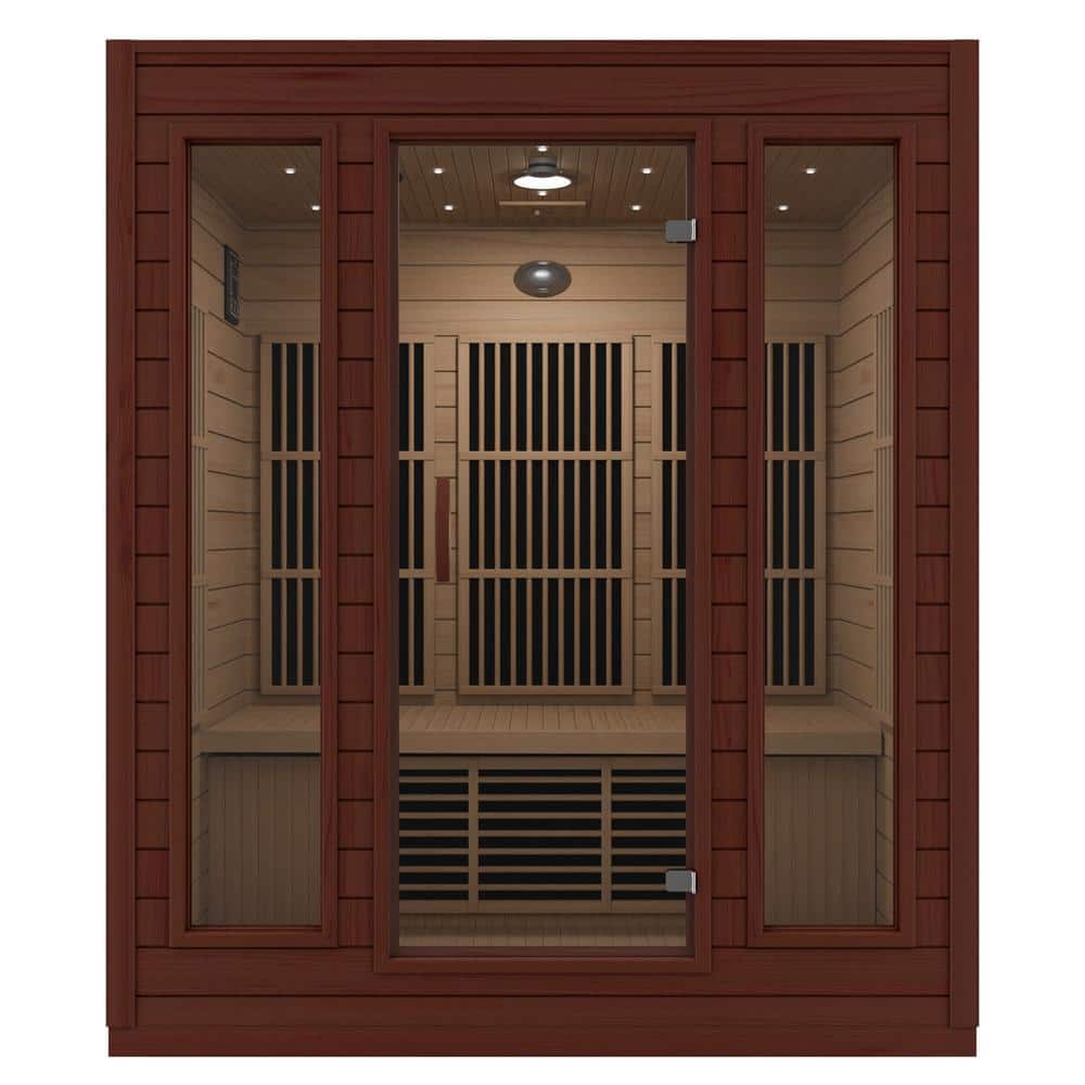 3-Person Indoor Hemlock Wood FAR Infrared Sauna with Low EMF Infrared Panel Heater, Touch Control Panel and Bluetooth price history on PriceWatchPro