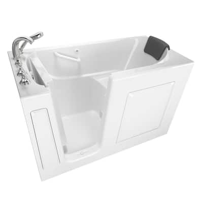 Gelcoat Premium Series 60 in. x 30 in. Left Hand Walk-In Air Bathtub in White