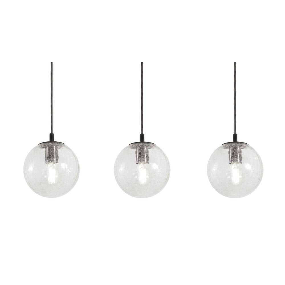 Palla 60-Watt 3-Light Pendant Light Black with Painted Glass Shade price history on PriceWatchPro