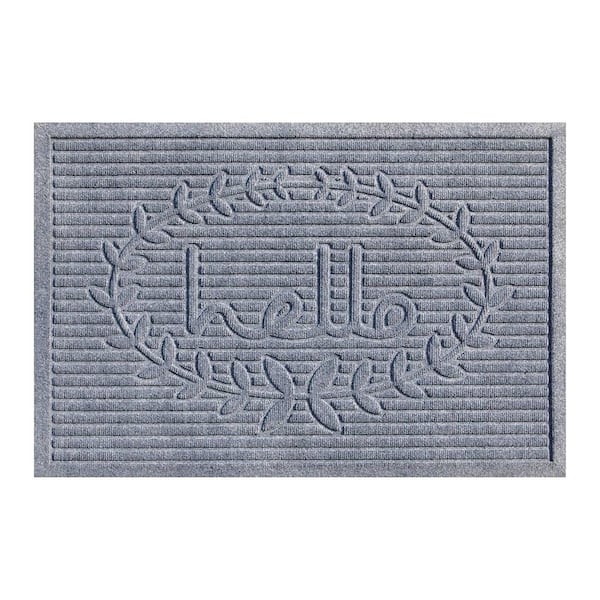 Gray 36 in. x 24 in. Polypropylene Outdoor Door Mat