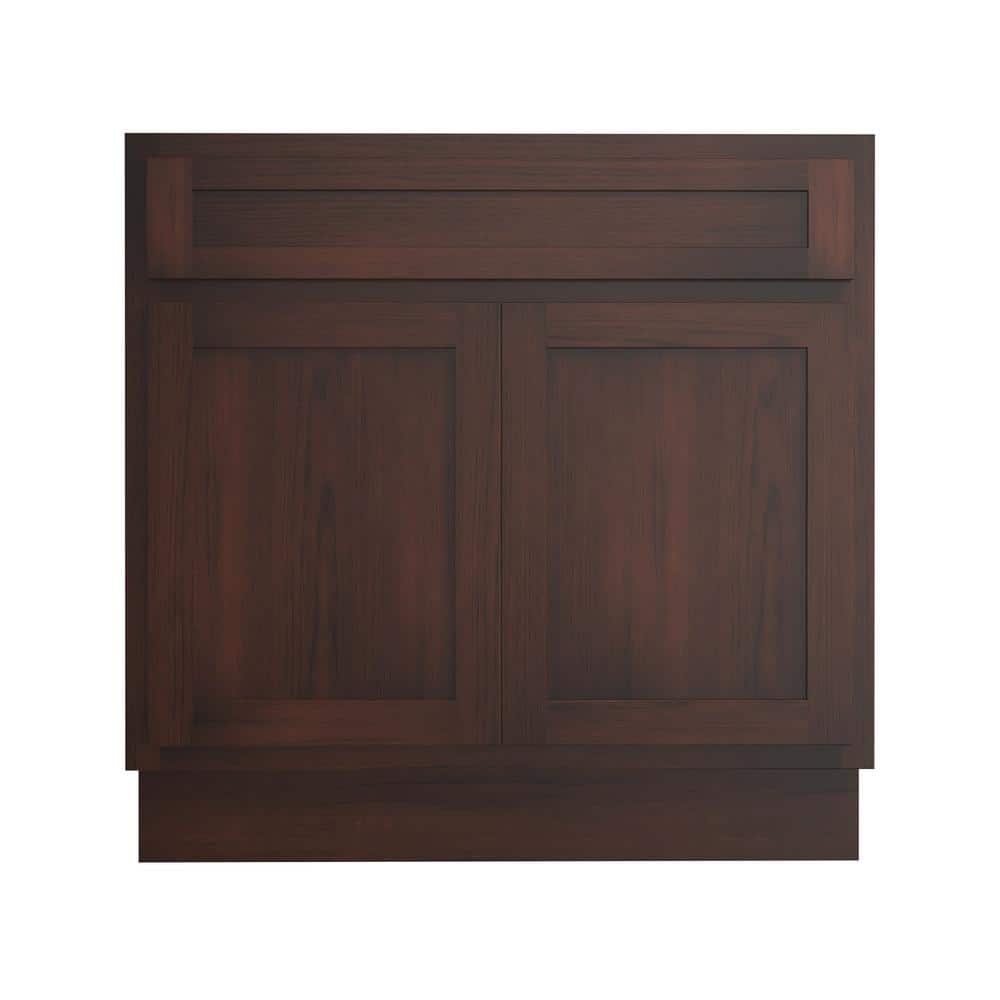 White Shaker Style 36" Engineered Wood Vanity Cabinet