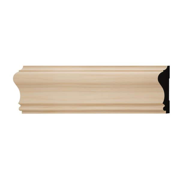 Ekena Millwork WM390 0.69 in. D x 2.63 in. W x 6 in. L Wood (Alder) Chair Rail Sample