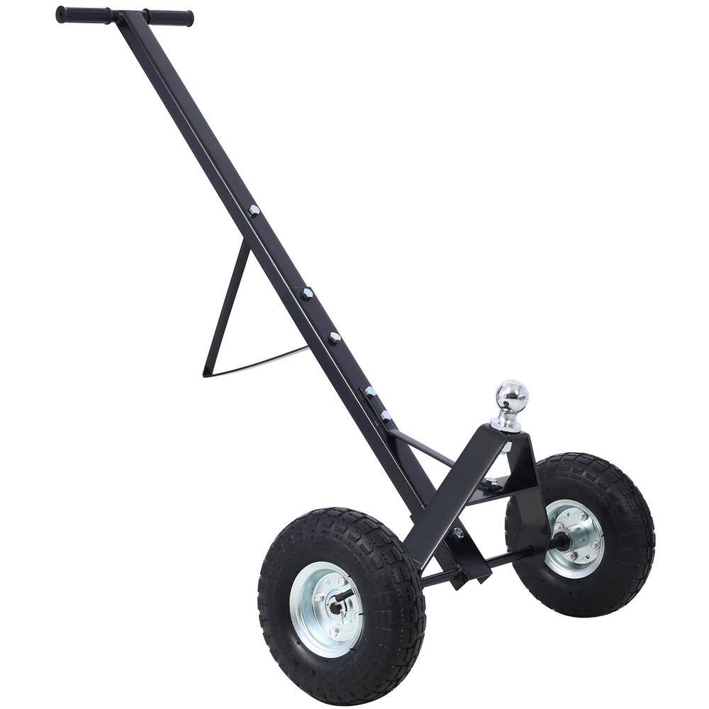 Miscool Ami 600 lbs. 10 in. Pneumatic Wheels Trailer Dolly in Black ...