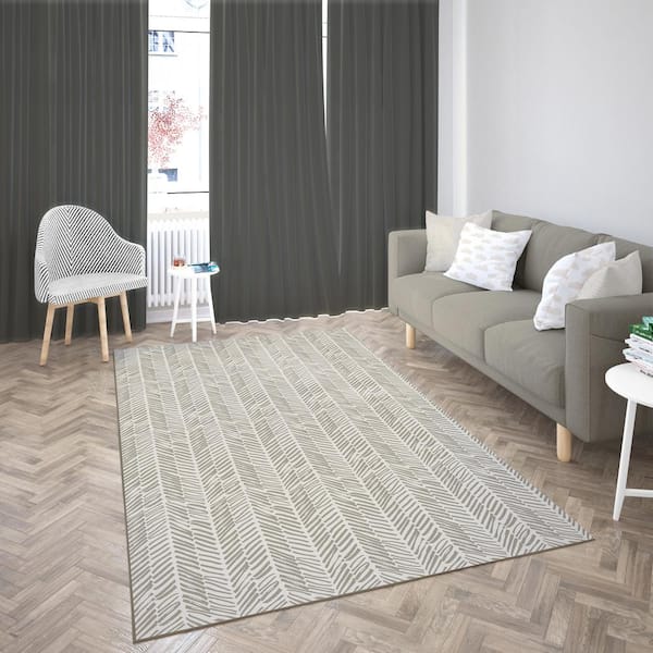 Deerlux Transitional Living Room Area Rug With Nonslip Backing