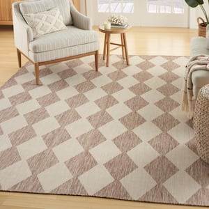 Positano Beige 7 ft. x 10 ft. Diamond Contemporary Area Rug