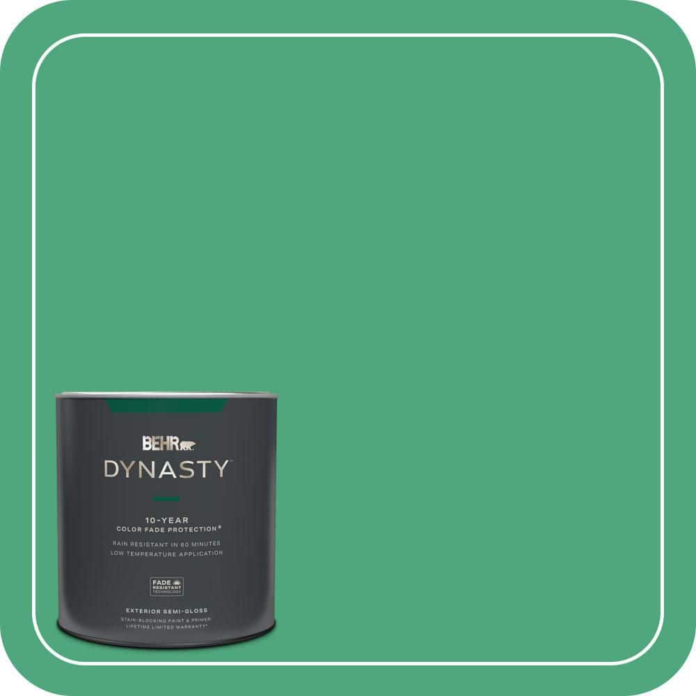 1 qt. #P420-5 Shamrock Green Semi-Gloss Exterior Stain-Blocking Paint & Primer price history on PriceWatchPro