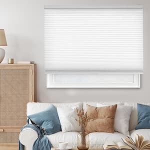 Cut-to-Size Morning Mist Cordless Light Filtering Privacy Cellular Shades 30.5 x 64 in. L