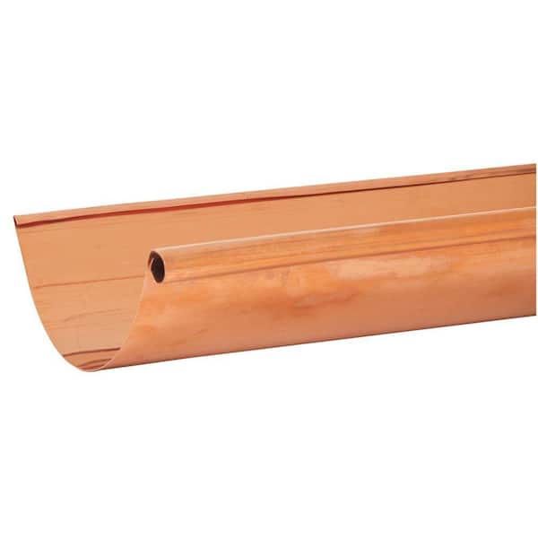Amerimax Home Products DISCONTINUED 5 in. x 10 ft. Copper Single Bead Half Round Gutter