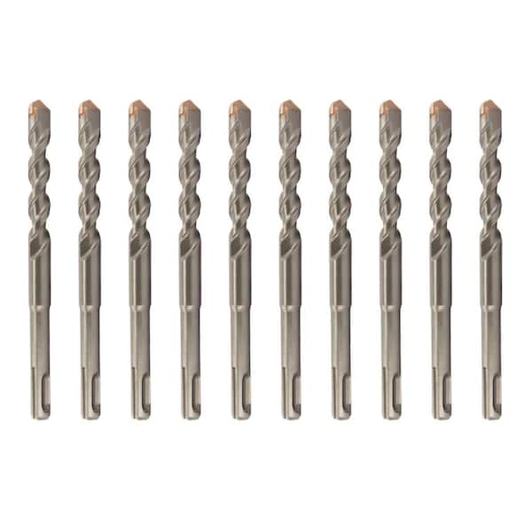 Drill America 3/4 in. x 12 in. SDS-Plus Carbide Tipped Masonry Hammer Drill Bit (10-Pieces)