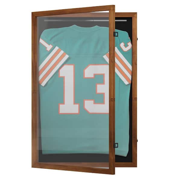 Carnegy Avenue Banks Rustic Brown Display Case with Solid Pine Wood Frame, UV Treated Acrylic Window, Velvet Backing Board