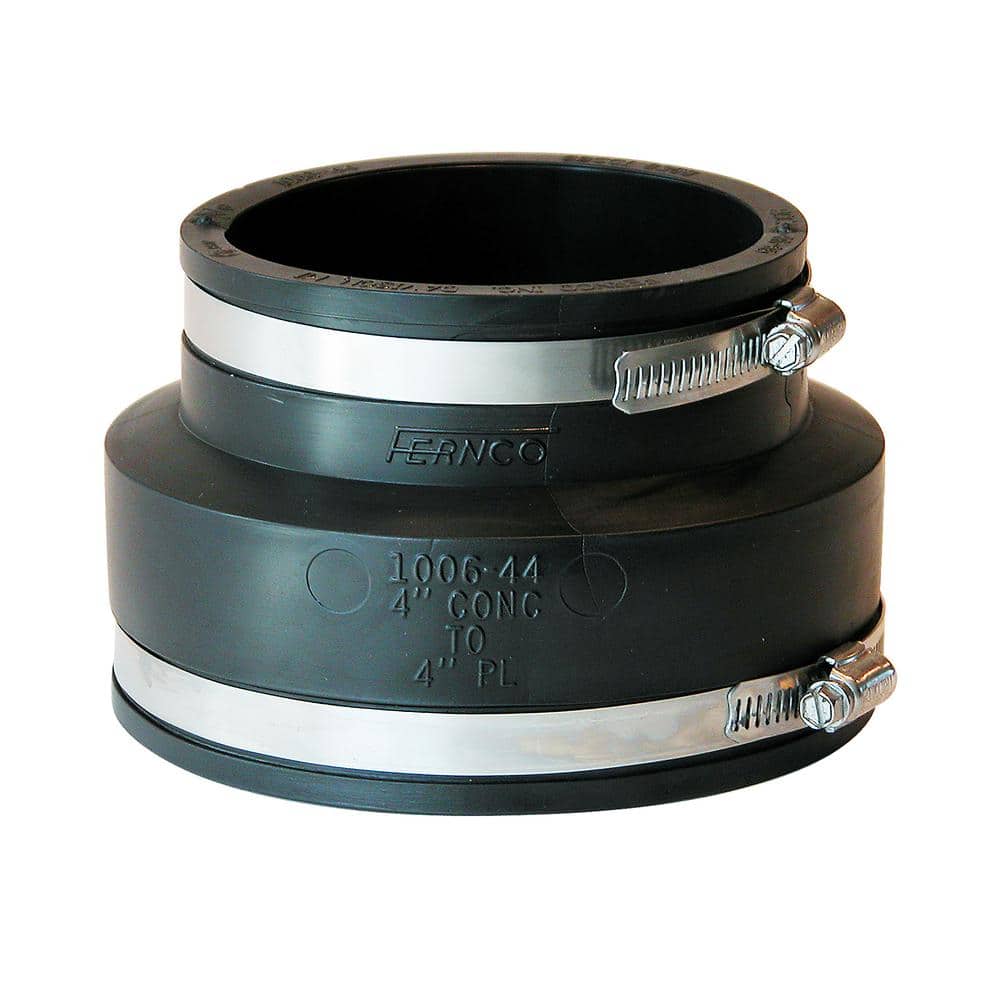 Fernco 4 in. Concrete x 4 in. DWV Flexible PVC Coupling P1006-44