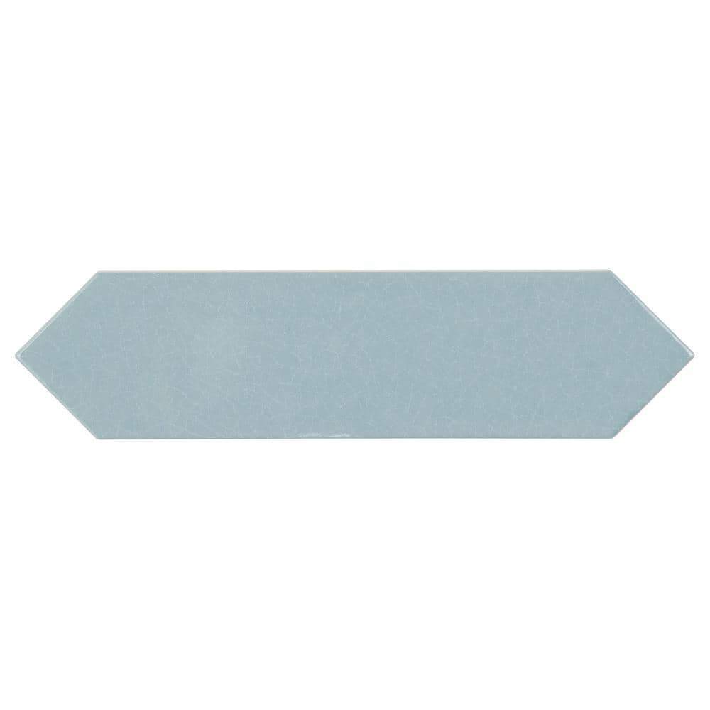 Camino Blue Polished Ceramic Hexagon Wall Tile