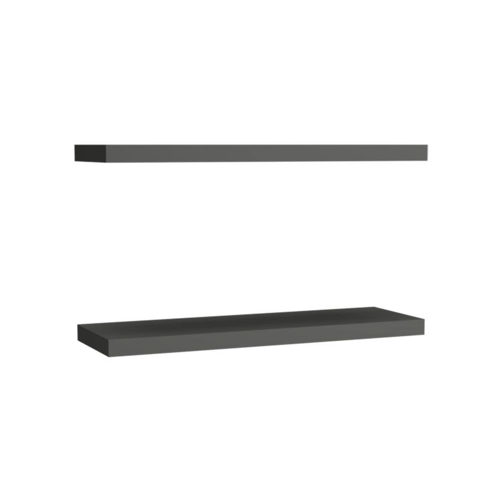 31.5 in. W x 10 in. D Gray Floating Shelves Wall Mounted Book Shelves