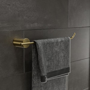 Modern 4-Piece Bath Hardware Set with Mounting Hardware in Brushed Gold