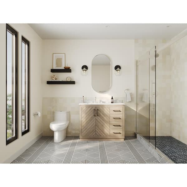 KOHLER Essential 20. in. W x 40 in. H Framed Oval Wall Mount Vanity Mirror in Brushed Nickel