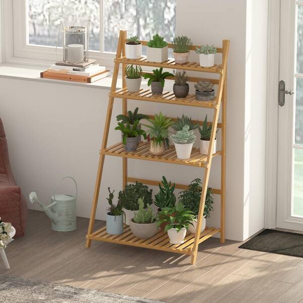 Multi Tier Wood/Metal/Bamboo Plant Flower Stand Shelf Rack Holder Indoor Outdoor 