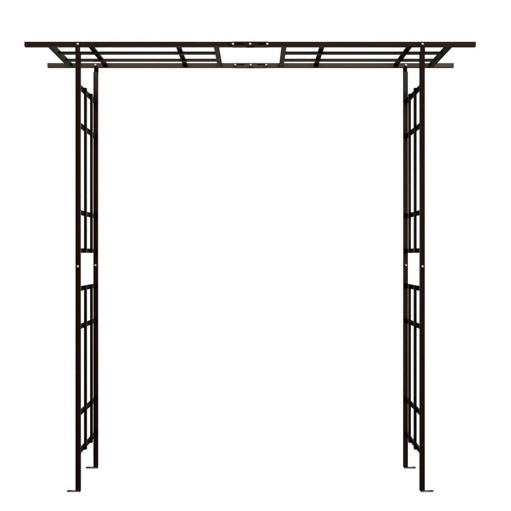 101.97 in. x 42.52 in. Garden Arbor, Metal Garden Arch, Wedding and Event D
