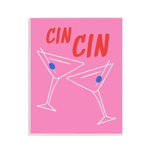 Stupell Industries Cin Cin Martinis by House of Lulu Unframed Food Graphic Art Print 14 in. x 11 in.